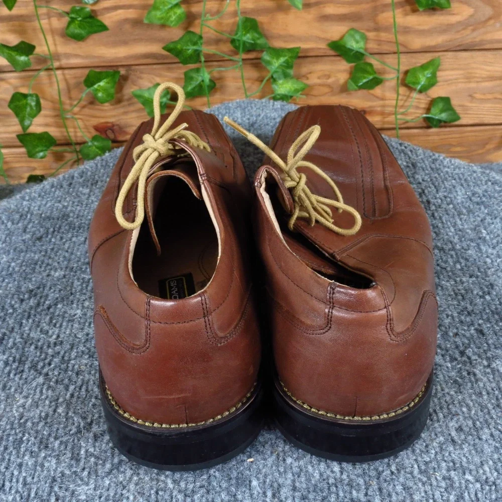 Stacy Adams Men Casual Bicycle Toe Oxford‎ Shoe Size 9 Wide Brown Leather